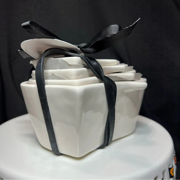 Rae Dunn Halloween 2024 Purple Luster Beware Canister & Ghost Measuring Cups - Picture 12 of 15